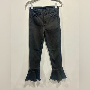 MOTHER Charcoal Flare Jeans